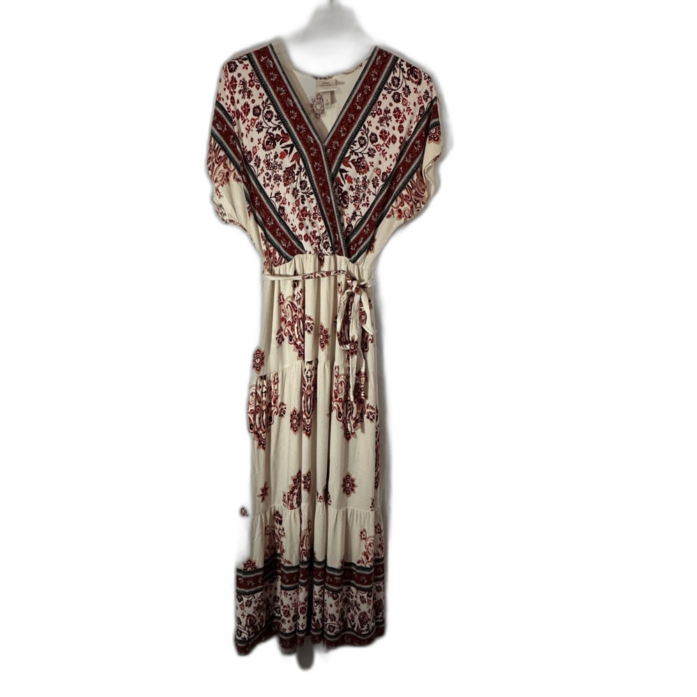 Knox Rose Maxi Dress Floral Batwing V-neck